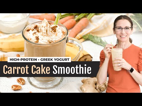 Healthy Protein Smoothie that Tastes Like Carrot Cake!!