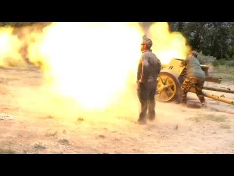 Pak-40 anti-tank gun big blast