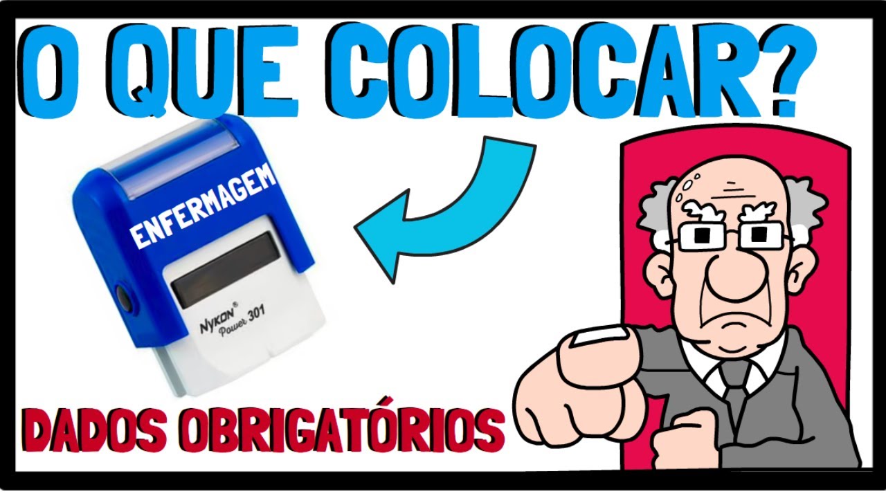 NOVO MODELO do carimbo para profissionais de enfermagem e Categorias de Enfermagem