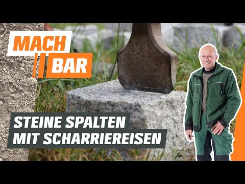 Splitting stones with a scarifier | OBI