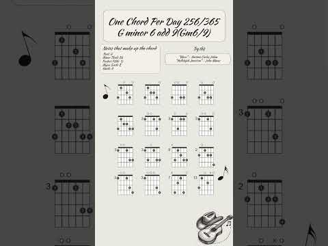 One chord per day 256/365: Gm6/9 (G minor 6 add 9) #guitar #guitarlesson #guitartutorial #music