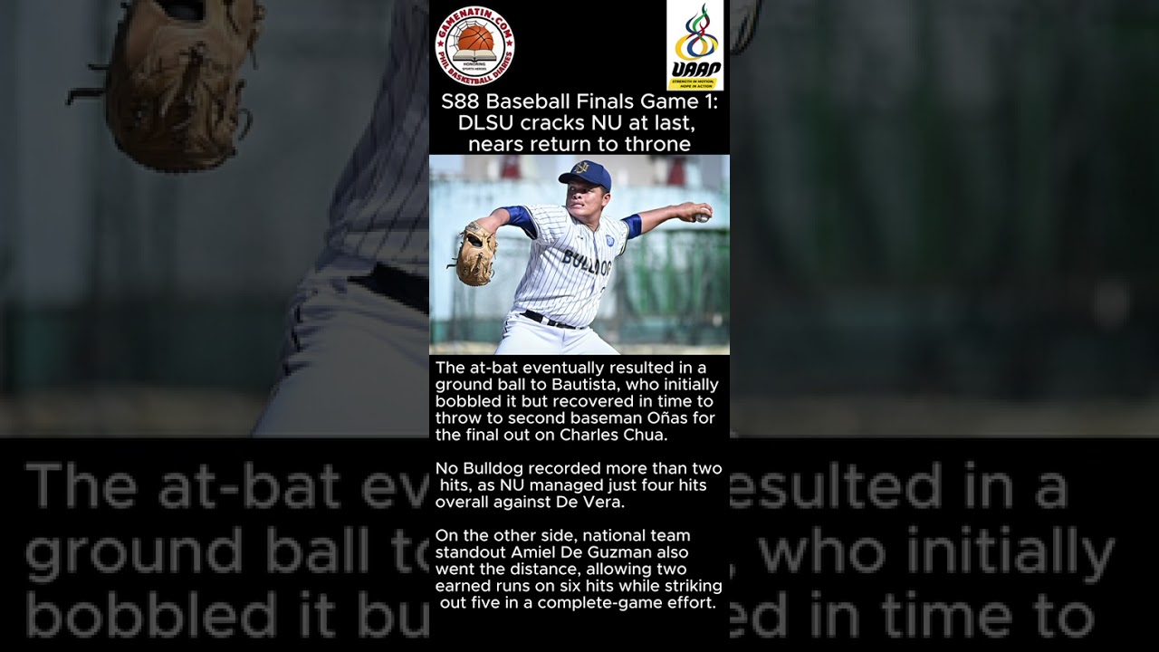 UAAP Men's Baseball: DLSU takes game 1 of Finals vs NU