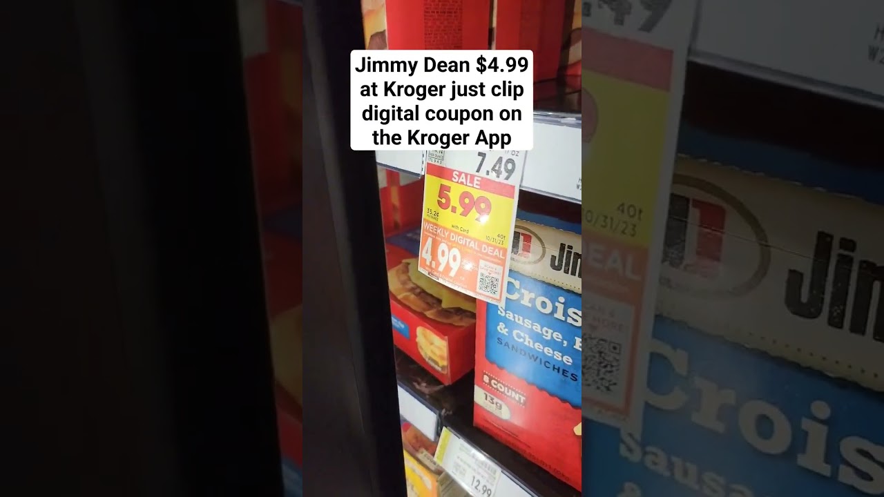 Easy Beginner Digital Coupon Deal at Kroger on Jimmy Dean #coupon #couponing #couponqueen #kroger