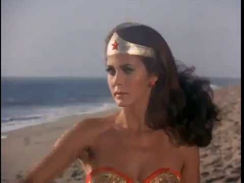 Wonder Woman on the beach -- looking pretty damned fine (as usual)