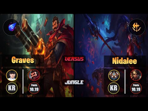 Canyon GRAVES (Jungle) [Phase Rush] VS NIDALEE - Challenger KR Patch 10.19