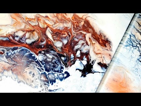 BEAUTIFUL DIPTYCH Acrylic Painting: Unveiling The Magic of Reactive Paints / Acrylic Pouring (254)