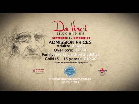 Da Vinci Machines - Coming to Temora Sep1 - Oct 29 2017
