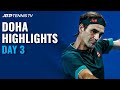 Federer Makes Comeback; Thiem Faces Karatsev | Doha 2021 Day 3 Highlights