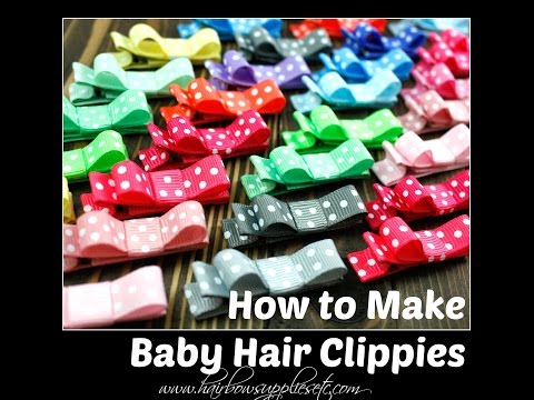How to Make Baby Hair Clippies - Baby Hair Clips DIY -...