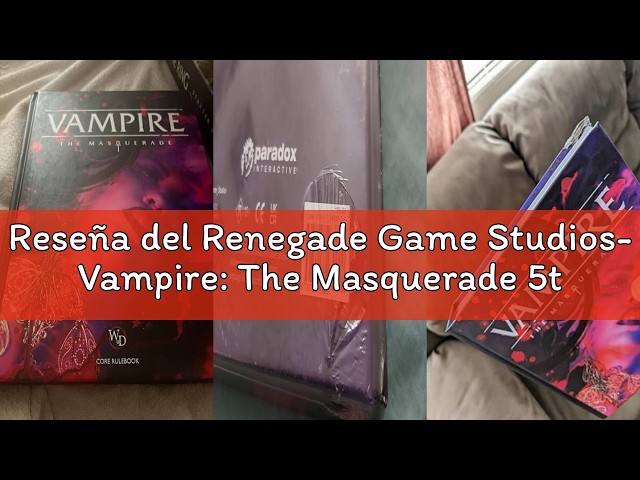 Vídeo relacionado con Renegade Game Studio | Vampire The Masquerade - Juego de Dados | Accesorio para Juego de rol