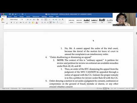 CIVIL PROCEDURE PART 21: APPEALS