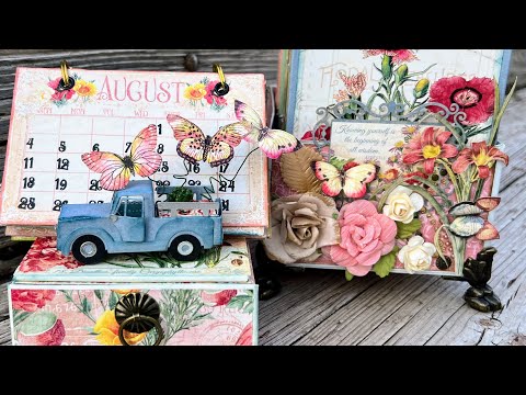 Graphic 45 FLOWER MARKET MONTHLY FOLIO SET