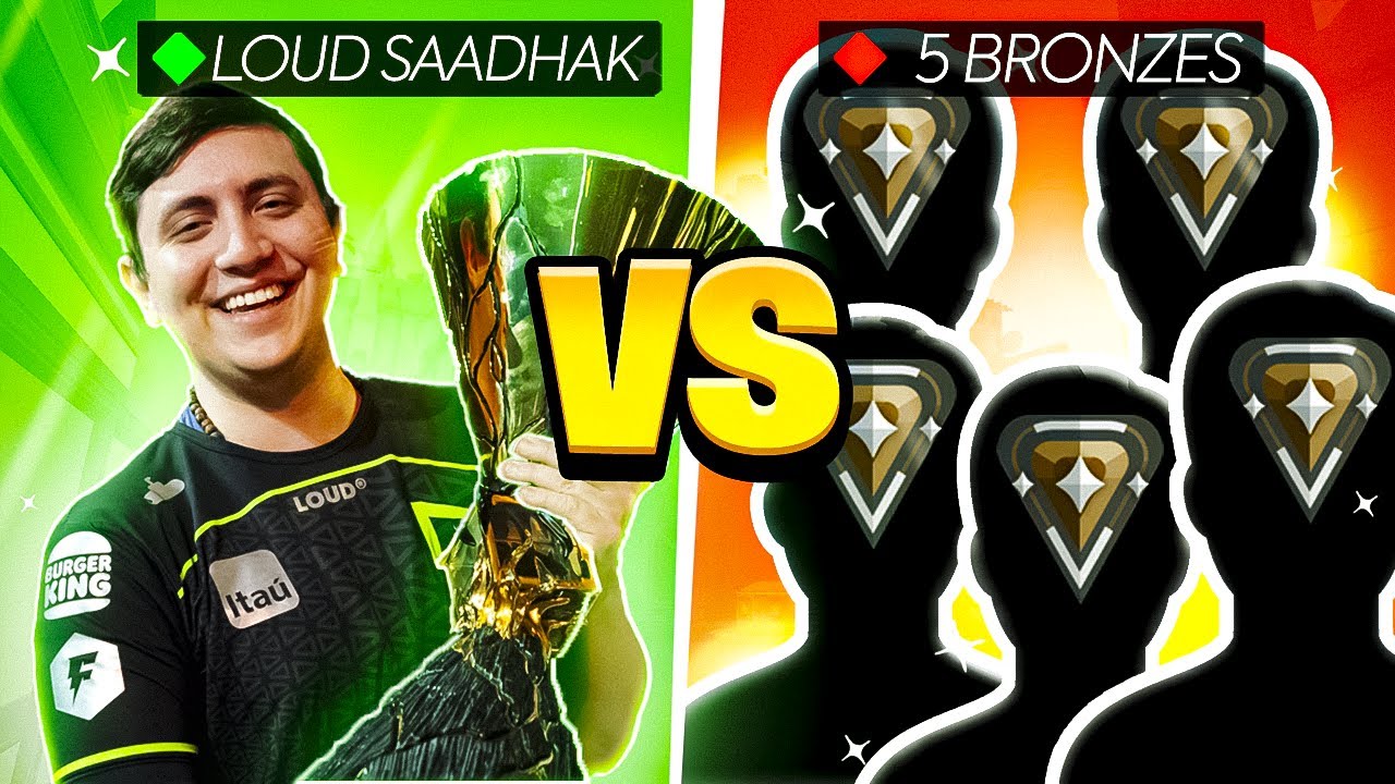 1 VS 5 LOUD SAADHAK VS 5 BRONZES NO VALORANT