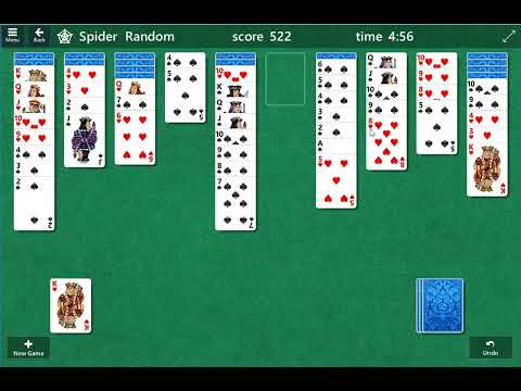 Spider Solitaire Gameplay Walkthrough - YouTube