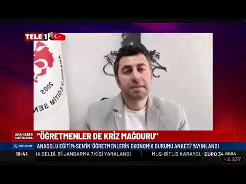 TELE 1 Televizyonu Ana Haber' de Anadolu Eğitim Sendikası Öğretmenlerin Ekonomik Durumu Anketi son