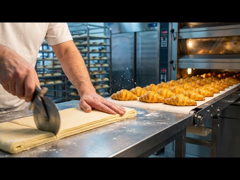 How Croissants Are Made in Factories - Amazing Process!