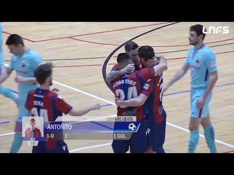Gol Antoñito (1-0) Levante UD FS - FC Barcelona Lassa. J26, 1Div. LNFS