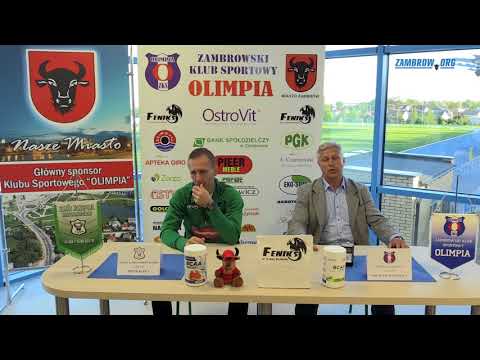 Konferencja prasowa po meczu Olimpia Zambrów vs. Sokół Aleksandrów Łódzki, 05.05.2018 - zambrow.org