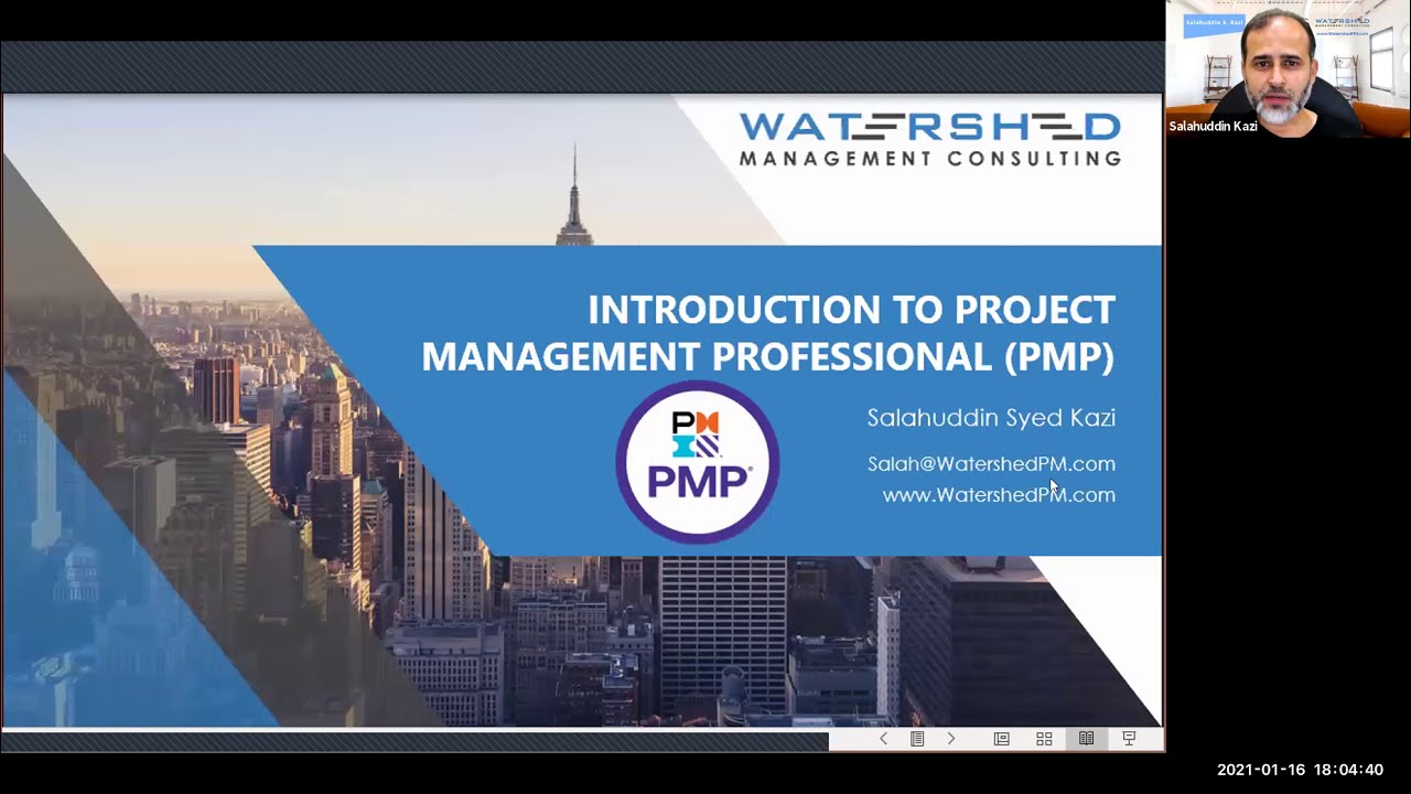 [0] PMP Introduction session #NewPMP 2021, Watershed Management Consulting