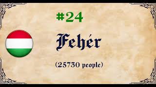 50 Most Common Surnames: Hungary