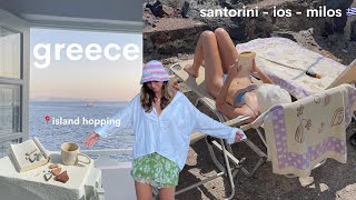 island hopping in Greece - Santorini, Ios + Milos travel vlog 🇬🇷