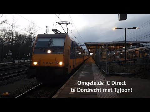Omgeleide IC Direct vertrekt met tyfoon uit Dordrecht!