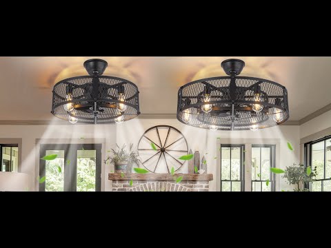 WS-FPZ17-60B Depuley 26" Caged Ceiling Fan (Latest) - Installation Guide #ceilingfan #farmhouse