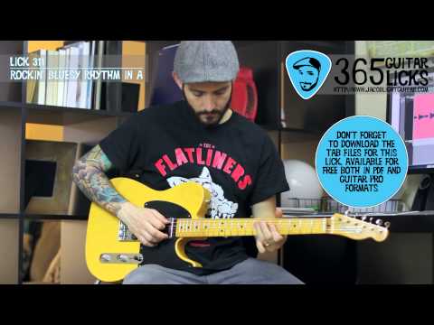 Lick 311/365 - Rockin’ Bluesy Rhythm in A | 365 Guitar Licks Project