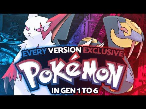 Every Version Exclusive Pokémon in Generation 1 to 6 w/ Supra!