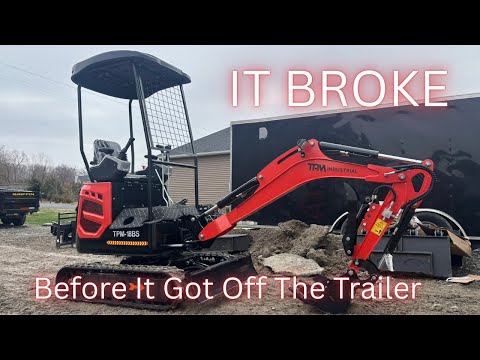 Brand New Chinese Mini Excavator Broke Before We Even Unloaded It