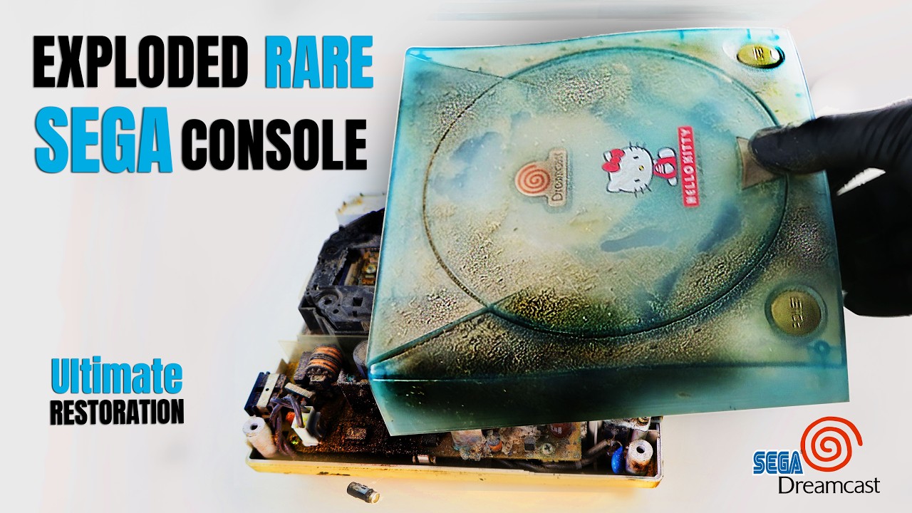 💣Exploded & Forgotten: Ultimate Restoration🛠️💎RARE Hello Kitty Sega Dreamcast After 20 Years