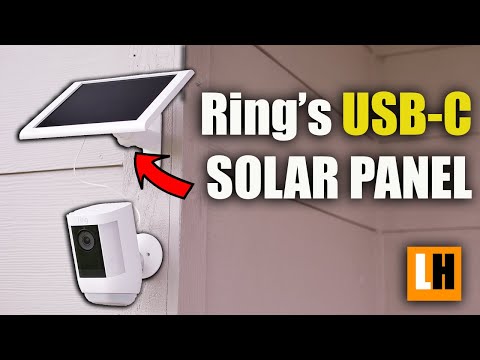 4W Solar Panel Charger Compatible with Ring Cameras, IP65 Monocrystalline, 360 Degree Adjustable Bracket, White (White) video review thumbnail