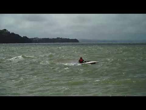 Fenn Bonito surfski : first paddle! View from the beach