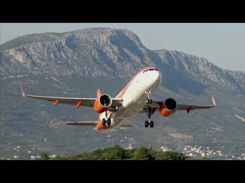 [4K] O AEROPORTO MAIS CÊNICO do MUNDO? - AEROPORTO DE SPLIT - Avião no Aeroporto de Split (SPU)