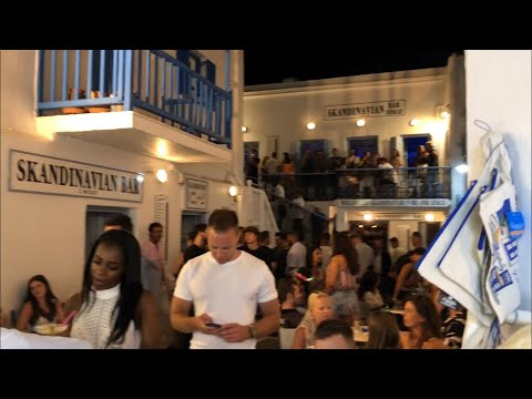 JULY 2020 - Mykonos (Greece) Walk in the City Center by Night