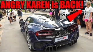 ANGRY KAREN Blocks Me From Seeing the FASTEST CAR in the WORLD! (Hennessey Venom F5)