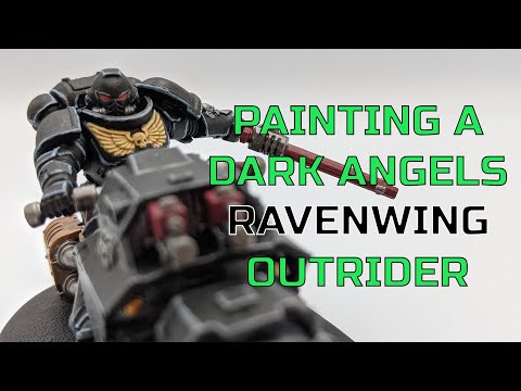 Painting A Dark Angels Space Marine Ravenwing Outrider - Warhammer 40K