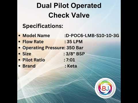 Dual pilot operated check valve, screwed