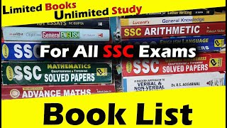 BEST BOOKS FOR SSC CGL, CHSL, MTS, CPO, GD, STENOGRAPHER, SELECTION POST | BOOKLIST FOR SSC EXAMS