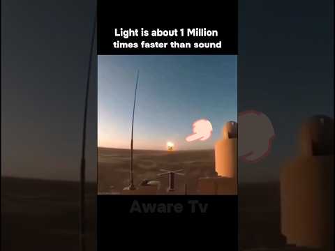 Light is about 1 million times faster than sound.