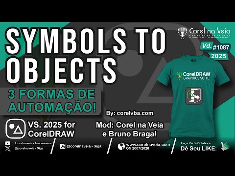 ⚠️ Symbols to Objects for CorelDRAW Atualização Macro 2025 FREE