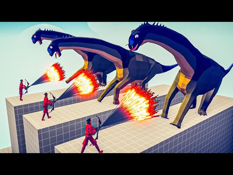 3x GIANT BRACHIOSAURUS vs 3x EVERY GOD - Totally Accurate Battle Simulator TABS