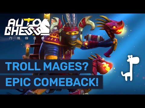 TROLL MAGE HEX MASTERS?! Dota Auto Chess EPIC Mid Game Transition COMEBACK! Video