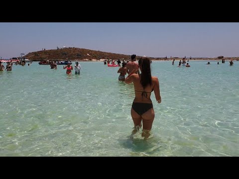 Nissi Beach  Ayia Napa  Cyprus  //  Walk to the island  in June  2021