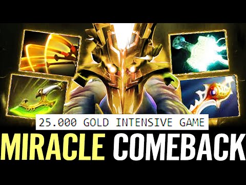 🔥 MIRACLE Juggernaut 25.000 GOLD Comeback — Mjollnir + Swift Blink 600 AS MAX Omnislash Dota 2 Pro