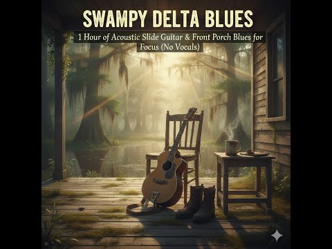 SWAMPY DELTA BLUES // 1 Hour of Acoustic Slide Guitar & Front Porch Blues for Focus (No Vocals)