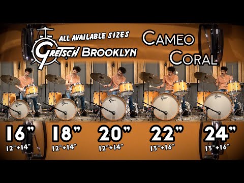 Gretsch Brooklyn Drum Kits, Every Outfit - EXCLUSIVE Cameo Coral Satin Finish