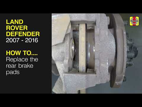 How to Replace the rear brake pads on the Land Rover Defender 2007 to 2016