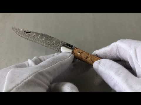 Laguiole Le Sabot damascus birch wood