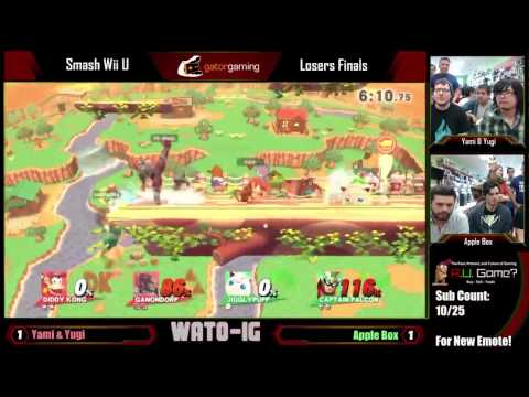 WATO-IG: Smash Wii U Doubles Losers Finals - Yami & Yugi [Diddy/Ganon] vs Apple Box [Falcon/Jiggs]